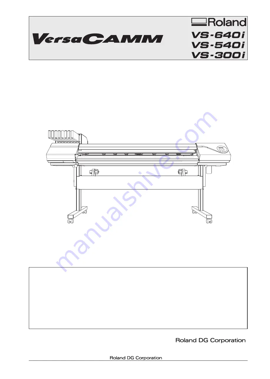 Roland VS-300i Self Maintenance Manual Download Page 1