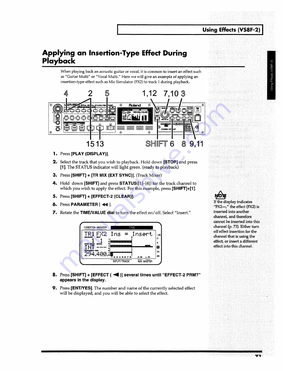 Roland VSR-880 User Manual Download Page 71