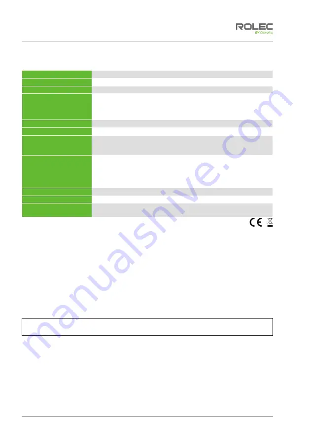 ROLEC OCPP0410 Installation & Operation Manual Download Page 8