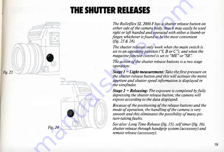 ROLLEIFLEX SL 2000F Handbook Download Page 24