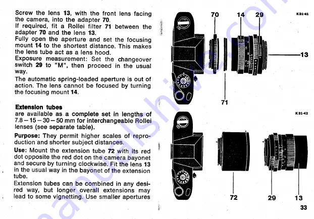 ROLLEIFLEX SL35 Manual Download Page 35