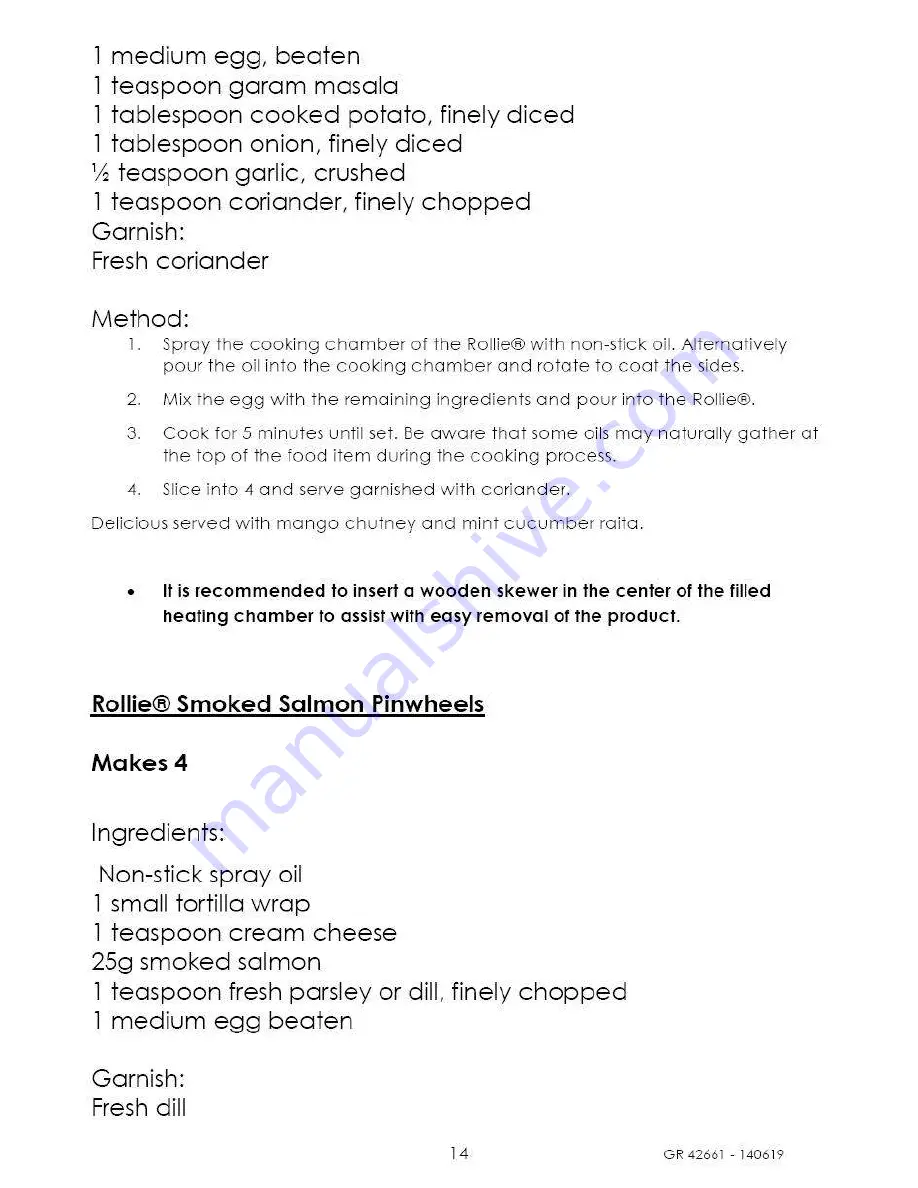 rollie GR 42661 Operating Instructions Manual Download Page 14