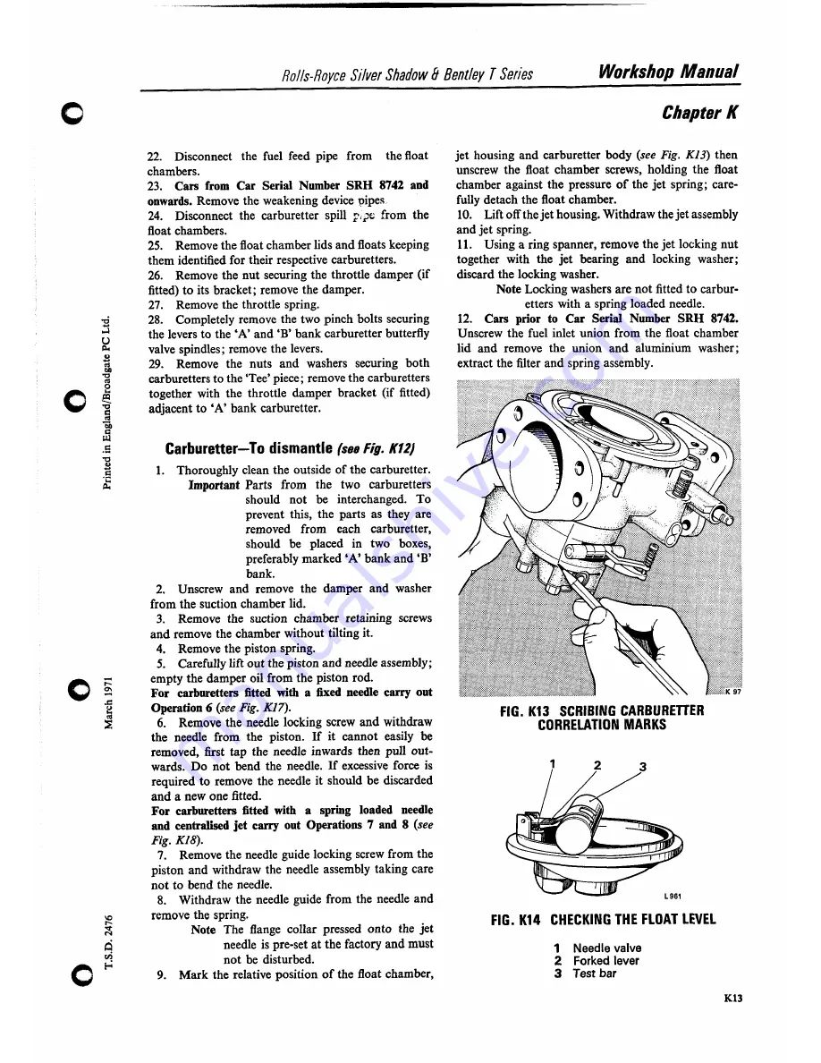 Rolls-Royce Bentley Corniche Workshop Manual Download Page 49