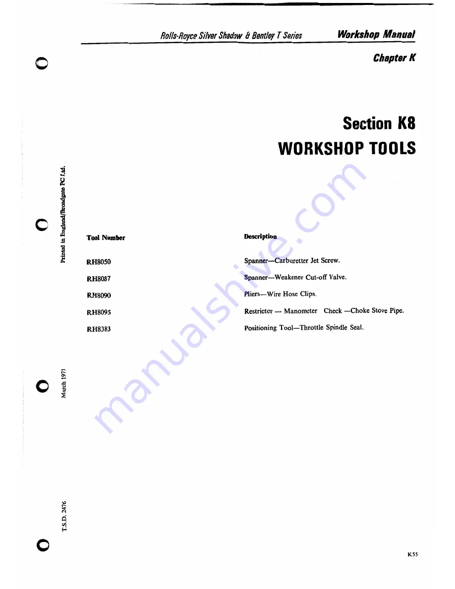 Rolls-Royce Bentley Corniche Workshop Manual Download Page 91