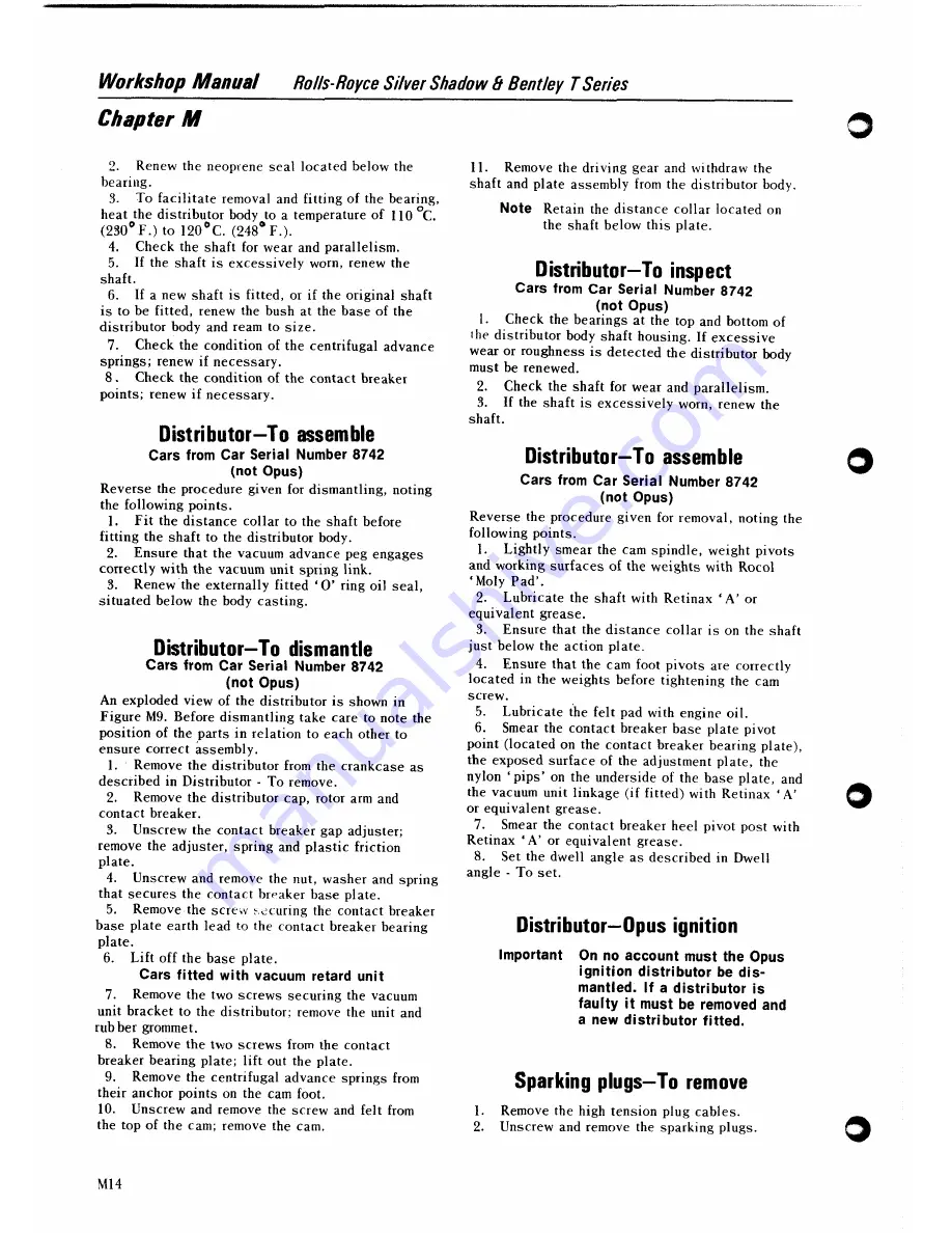 Rolls-Royce Bentley Corniche Workshop Manual Download Page 128