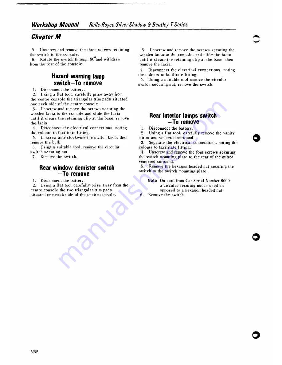 Rolls-Royce Bentley Corniche Workshop Manual Download Page 176