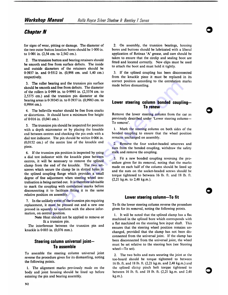 Rolls-Royce Bentley Corniche Workshop Manual Download Page 230