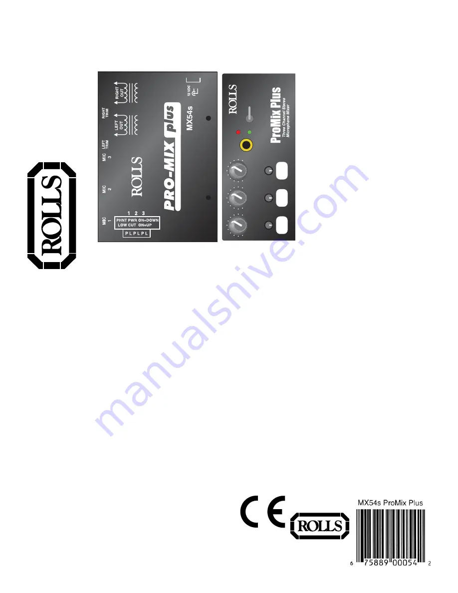 Rolls MX54s Owner'S Manual Download Page 1