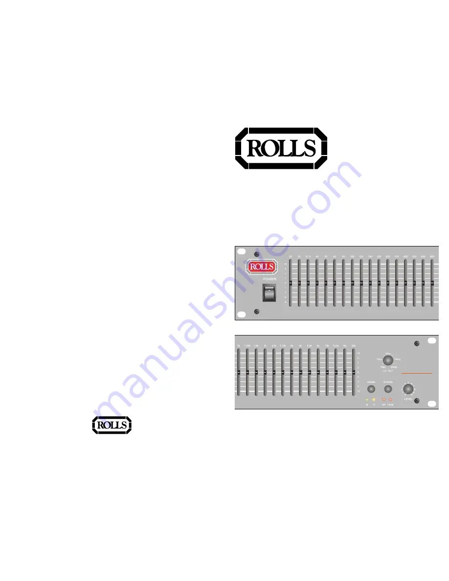 Rolls req313 Owner'S Manual Download Page 1