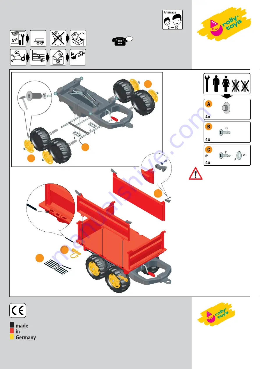 Rolly Toys rollyMega Trailer Скачать руководство пользователя страница 1