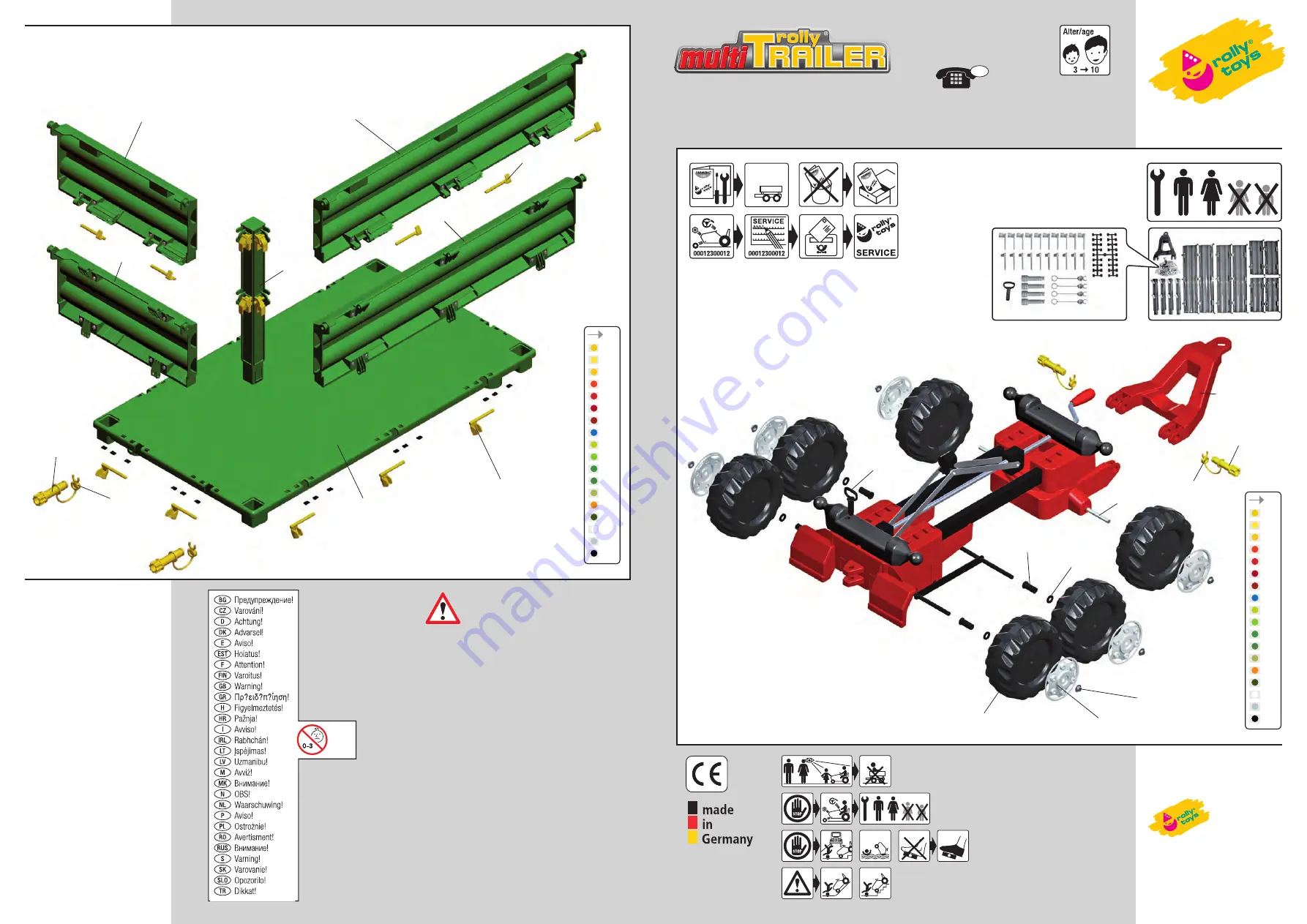 Rolly Toys rollyMulti Trailer Quick Start Manual Download Page 1