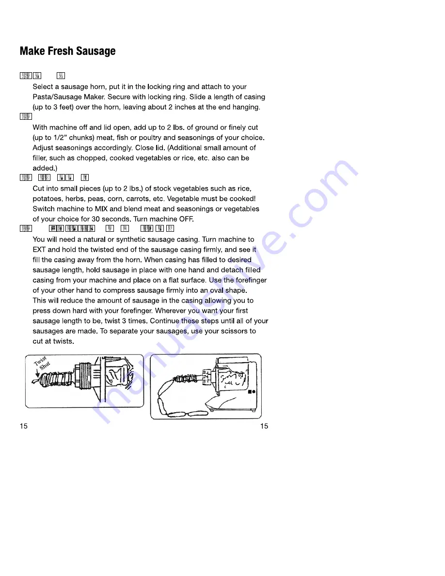 Ronco Pasta & Sausage Maker Скачать руководство пользователя страница 15