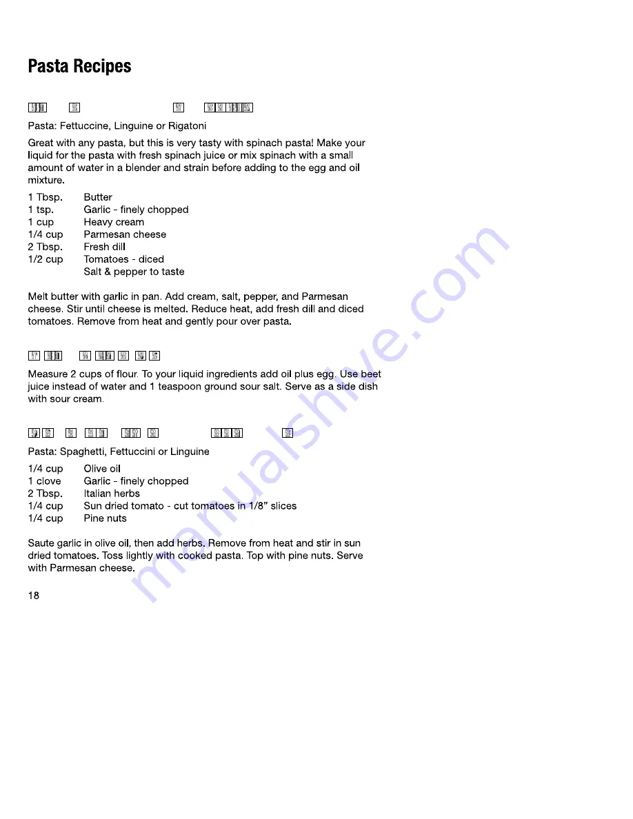 Ronco Pasta & Sausage Maker Instruction/Recipe Booklet Download Page 18