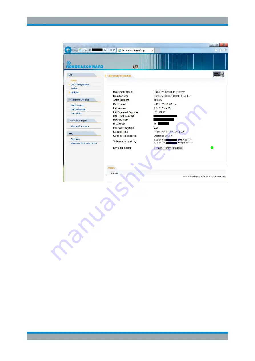 Ronde & Schwarz 1304.0004.03 User Manual Download Page 544