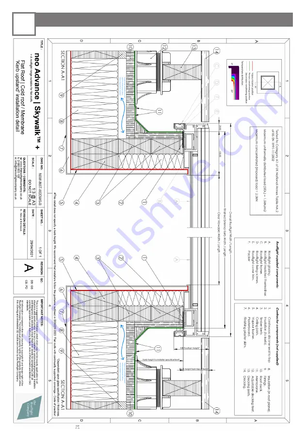 ROOFLIGHT COMPANY neo Advance Skywalk Installation Manual Download Page 12