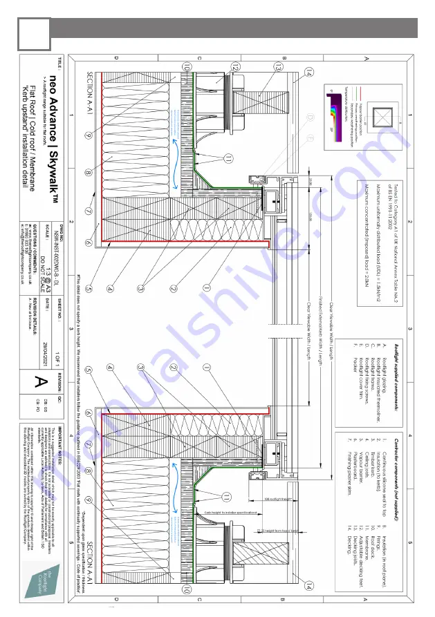 ROOFLIGHT COMPANY neo Advance Skywalk Installation Manual Download Page 13