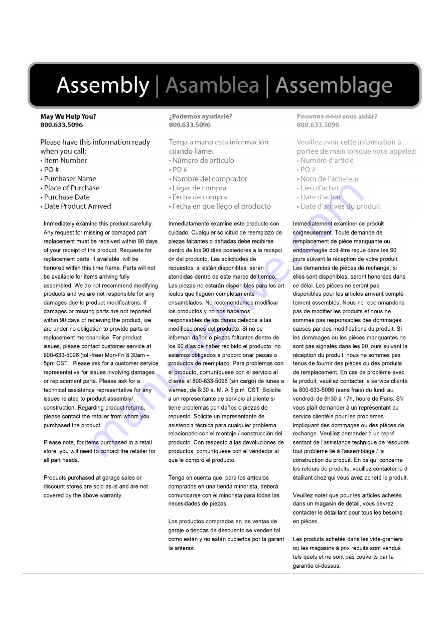 ROOMS TO GO CM1014103 Assembly Download Page 18