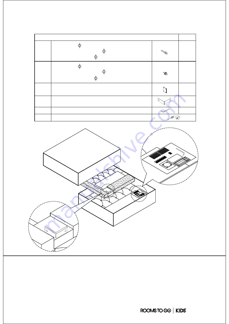 ROOMS TO GO KIDS Lucie 3460370P Quick Start Manual Download Page 2