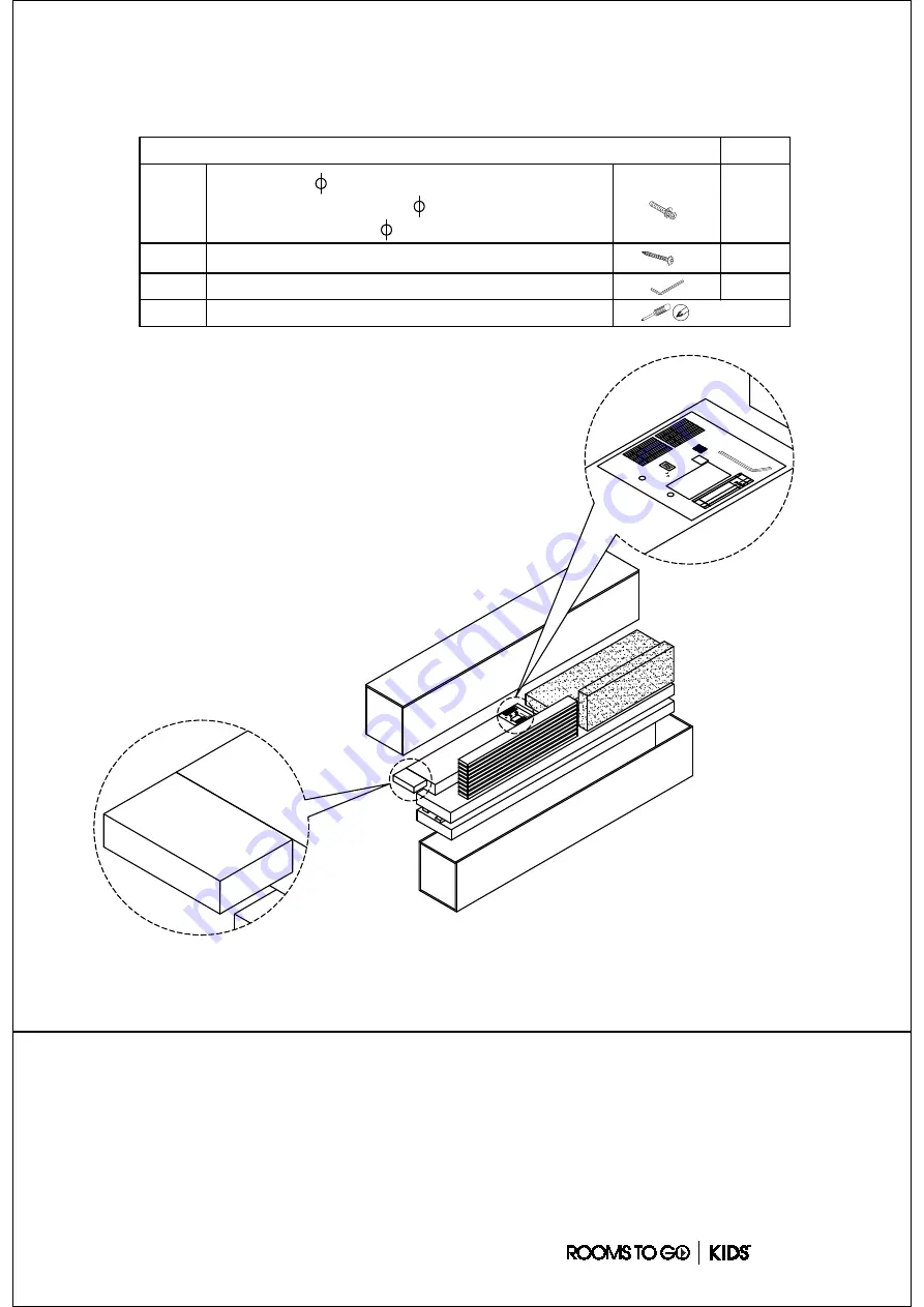 ROOMS TO GO KIDS Lucie 3460370P Quick Start Manual Download Page 3