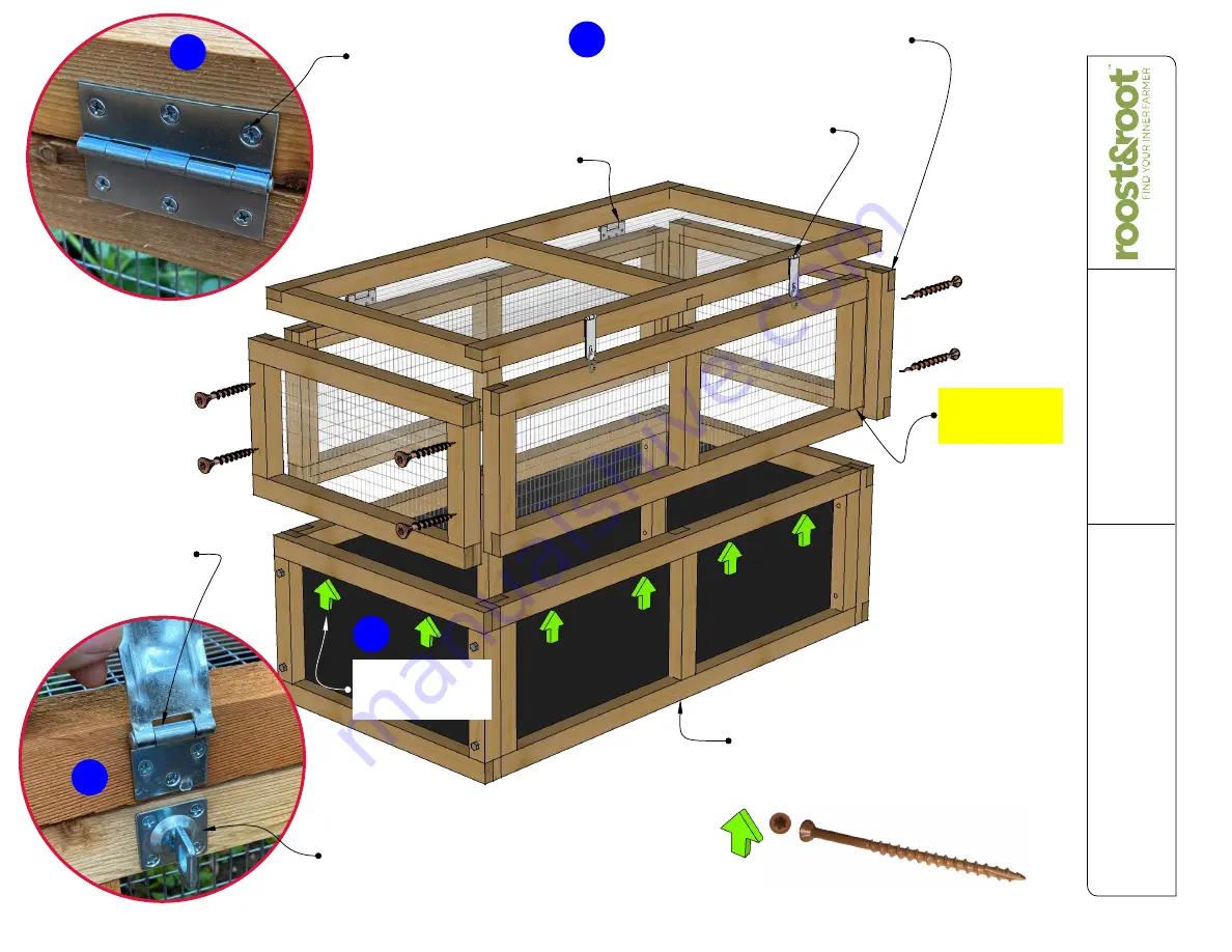 roost&root 34721 Assembly Instructions Manual Download Page 3