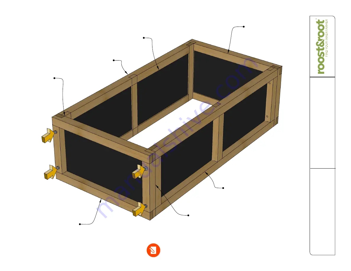 roost&root 4x4 Raised Garden Bed Скачать руководство пользователя страница 3