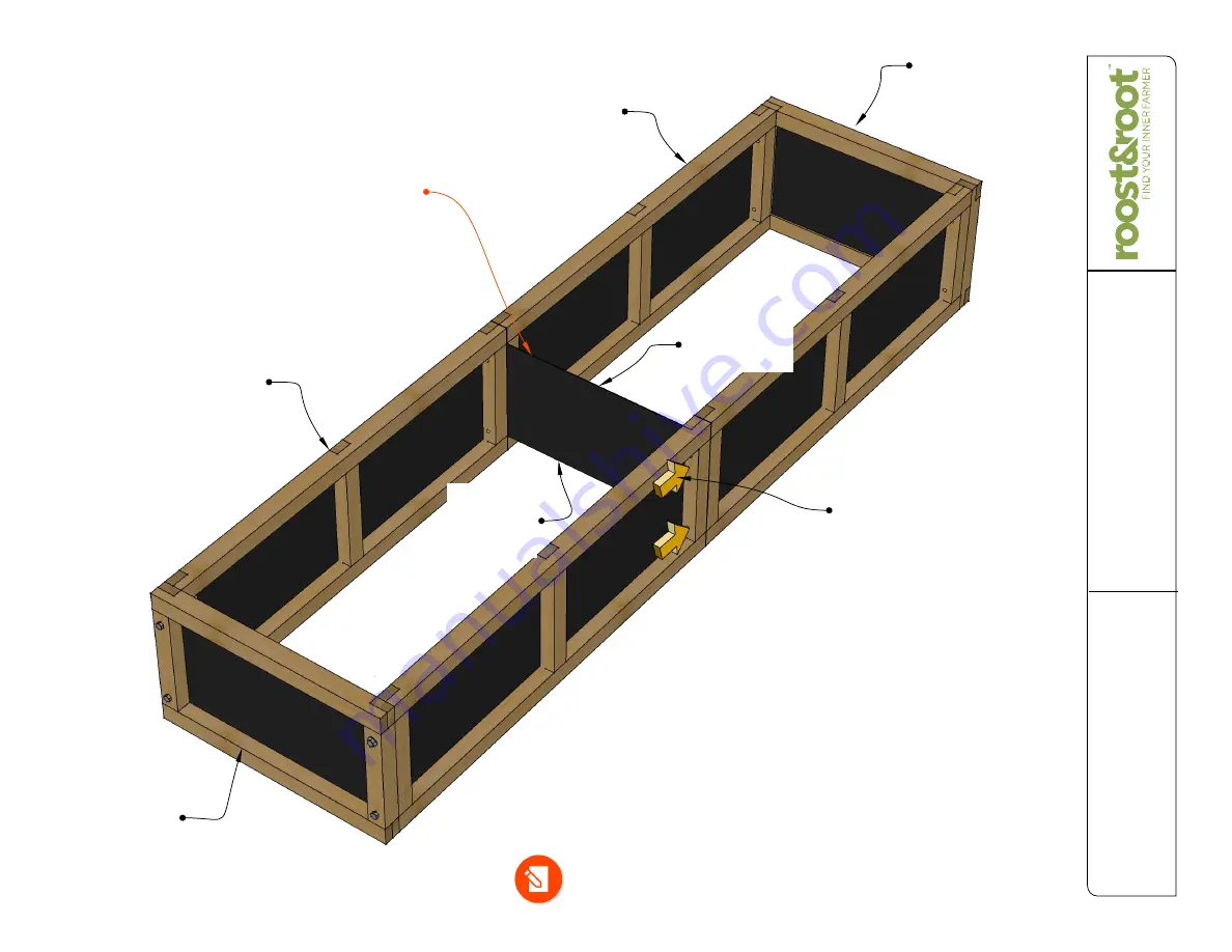 roost&root 4x4 Raised Garden Bed Assembly Instructions Manual Download Page 4