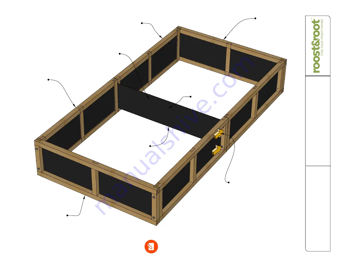 roost&root 4x4 Raised Garden Bed Assembly Instructions Manual Download Page 6