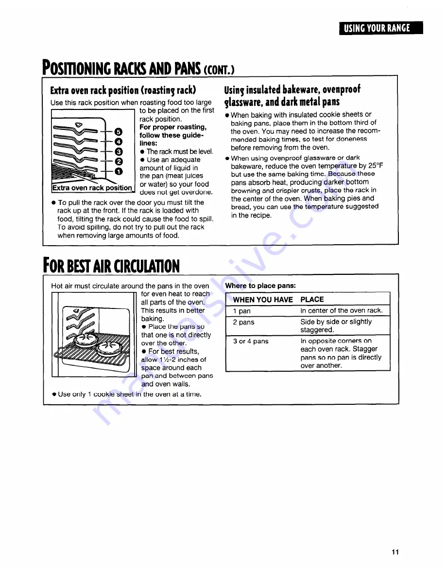 Roper FGP31OE Use And Care Manual Download Page 11