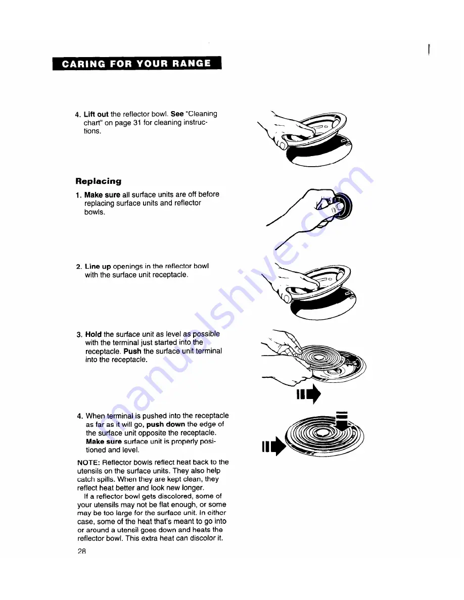 Roper FGP335Y Use And Care Manual Download Page 28