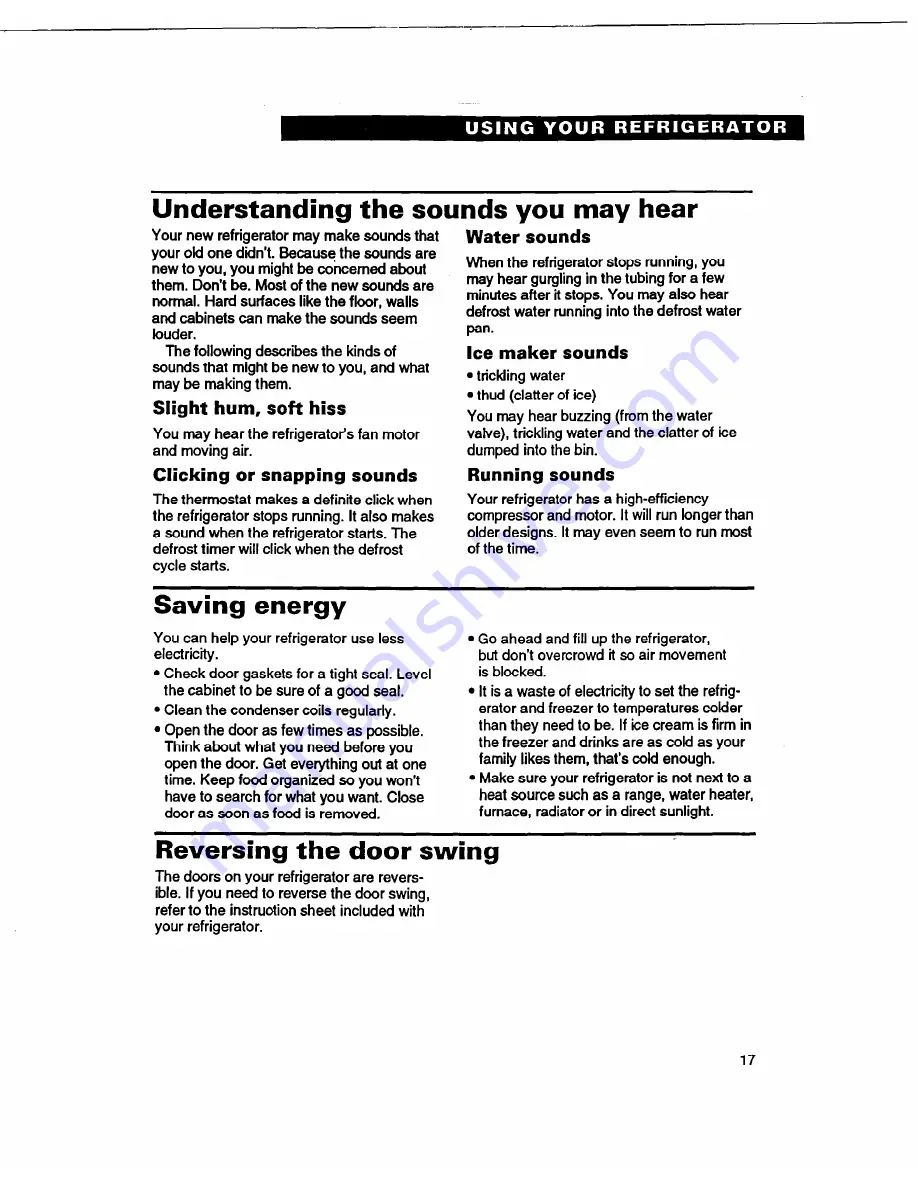 Roper Roper RT20DKXDN00 Use And Care Manual Download Page 17