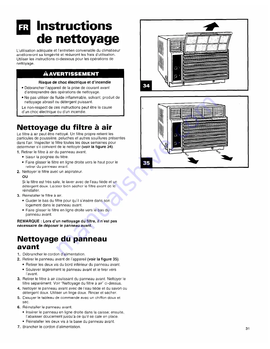 Roper Roper X18004D00 Installation & User Manual Download Page 31