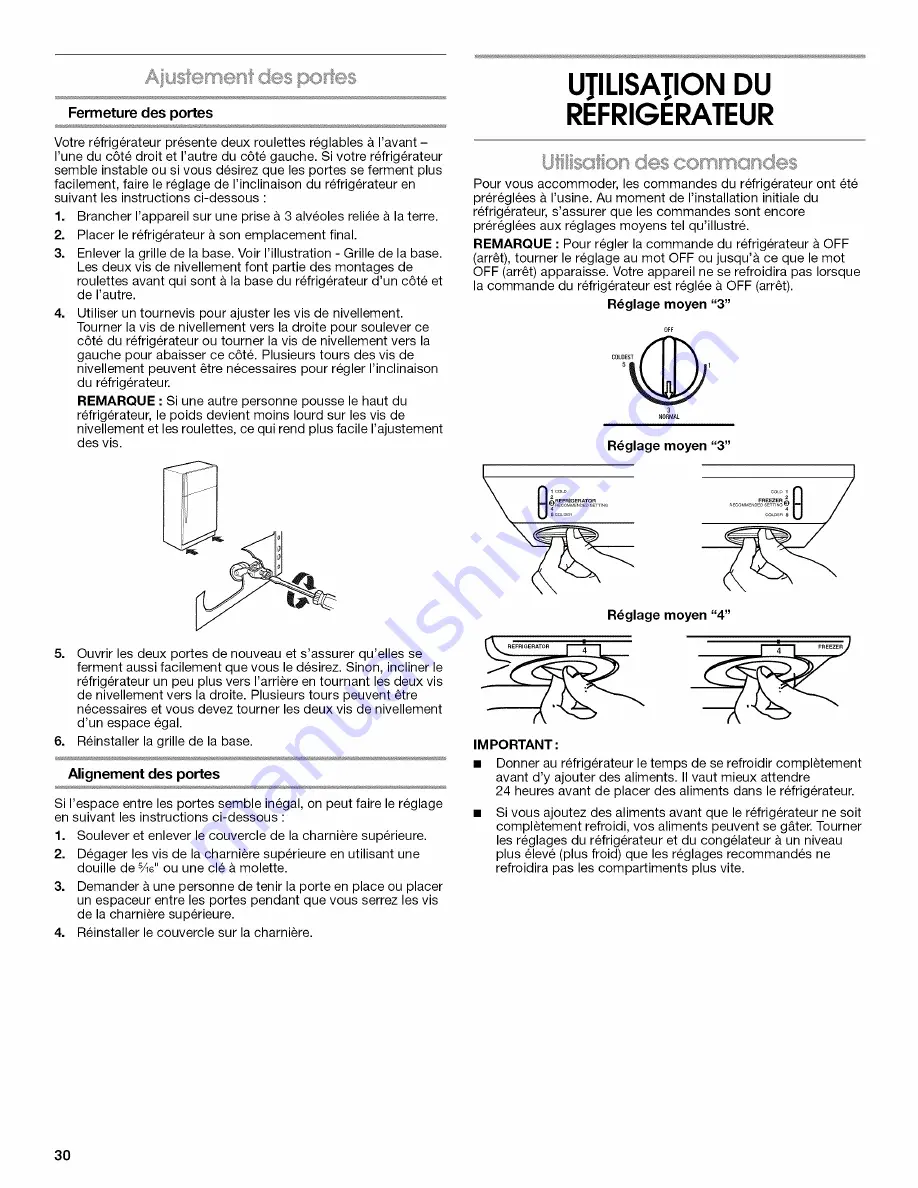 Roper RT18AKXKQ08 Use & Care Manual Download Page 30