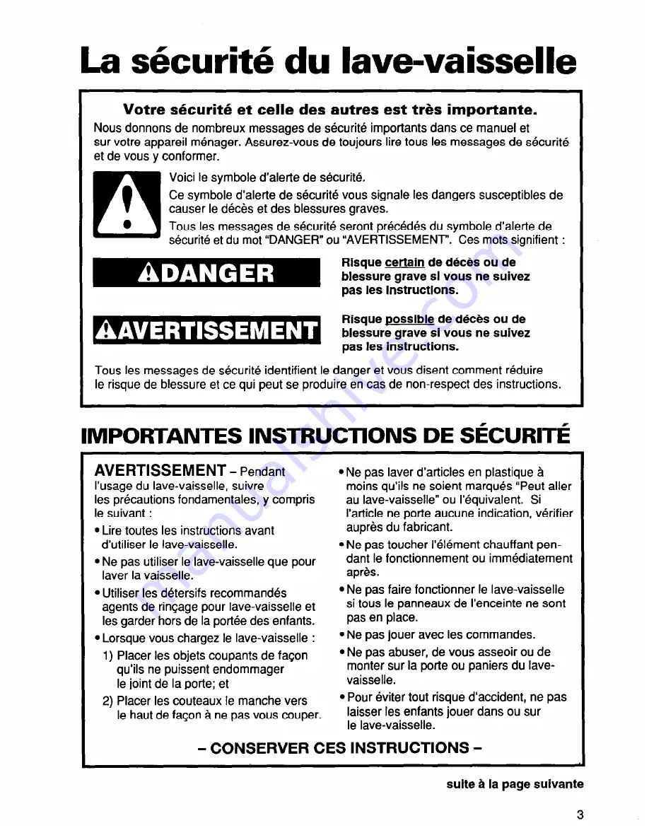 Roper UNDERCOUNTER DISHWASHERS User And Care Manual Download Page 32