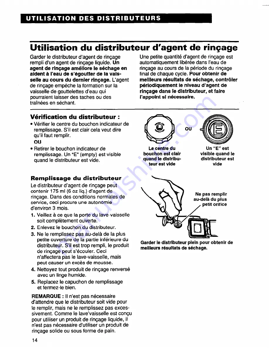 Roper UNDERCOUNTER DISHWASHERS User And Care Manual Download Page 43