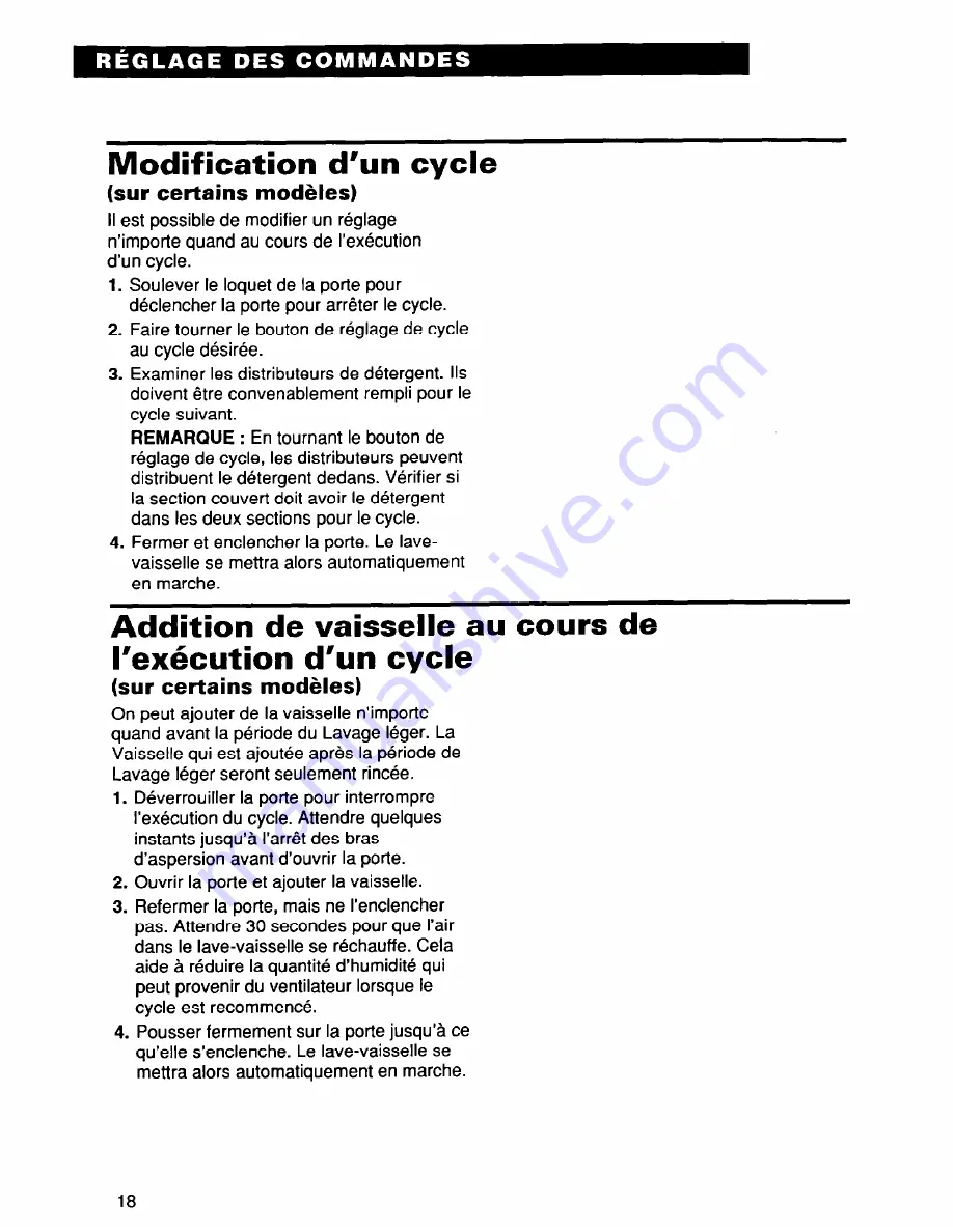 Roper UNDERCOUNTER DISHWASHERS User And Care Manual Download Page 47