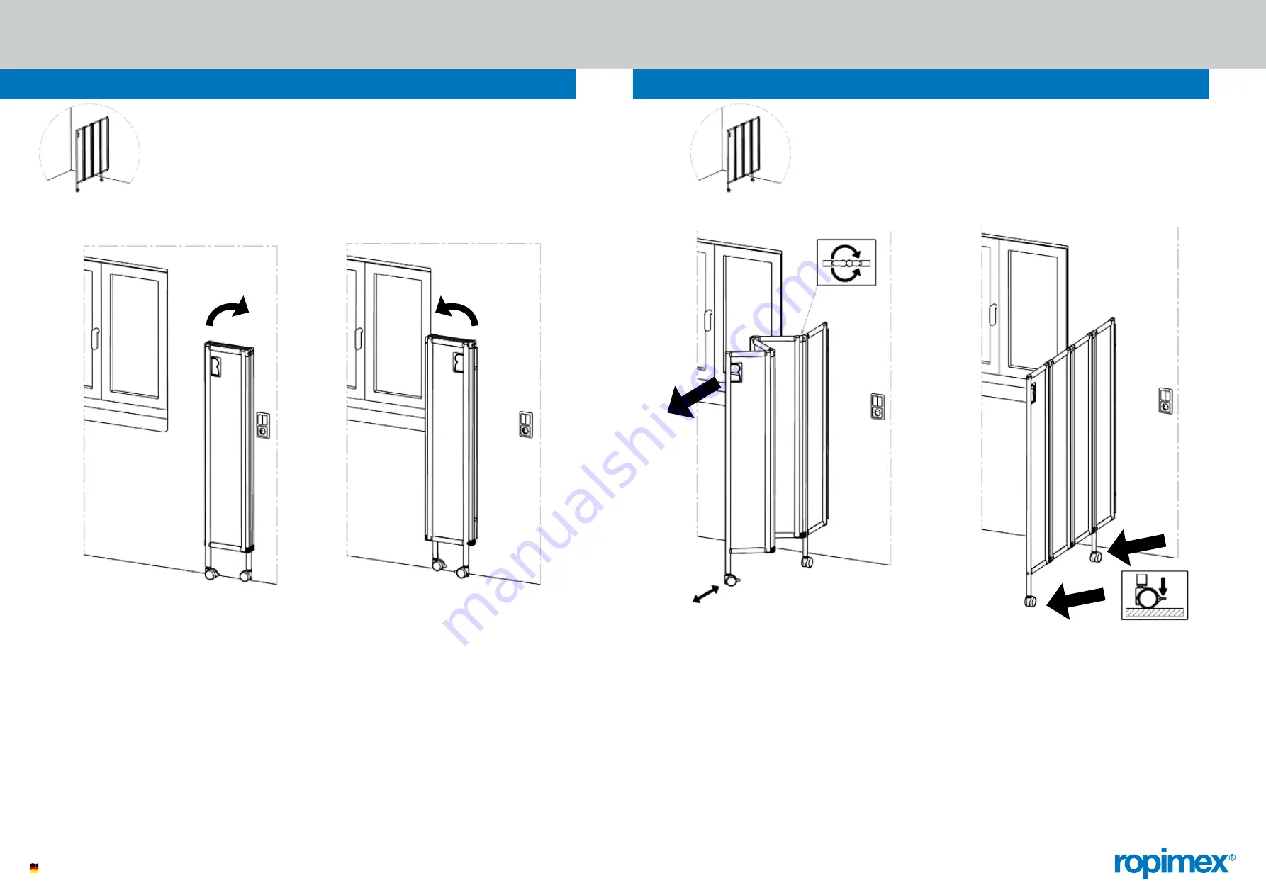 ROPIMEX RFW-FG Faltwand Installation Instructions Manual Download Page 3