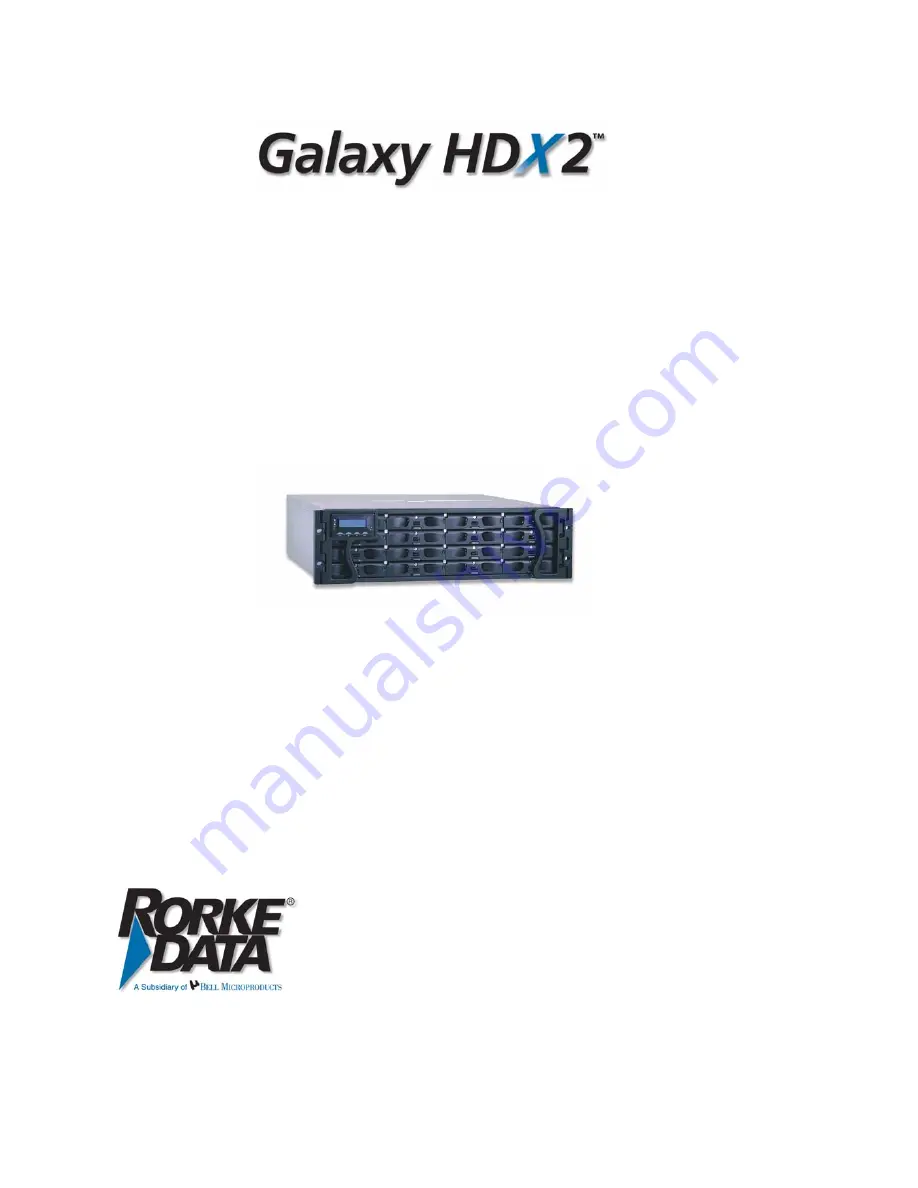 Rorke Data Galaxy RAIDGHDX2-2130-16iSCSI Installation And Hardware Reference Manual Download Page 1