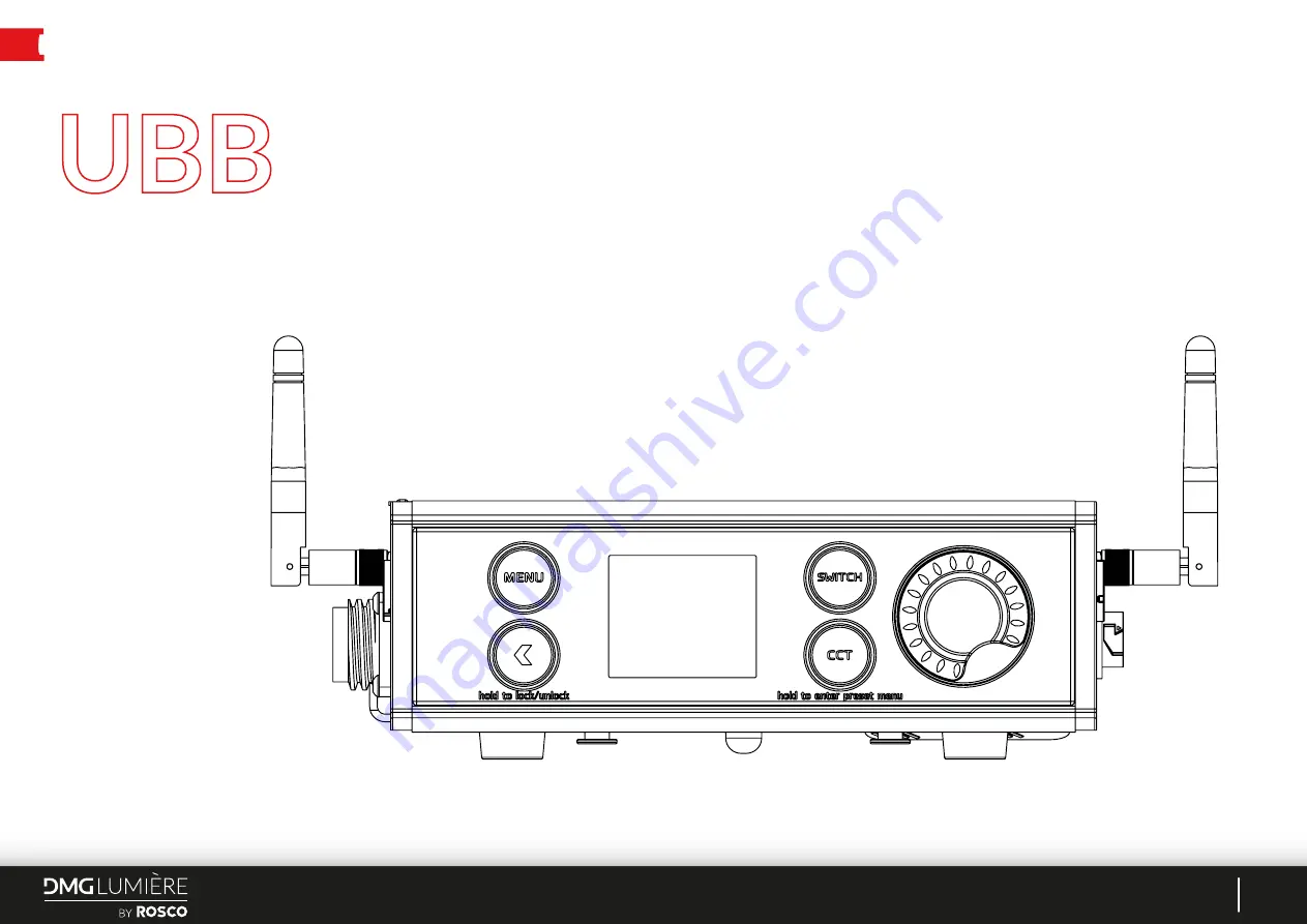 Rosco DMG LUMIERE UBB User Manual Download Page 1