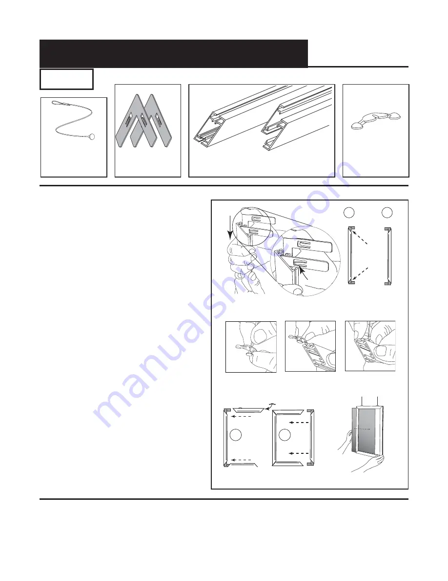 ROSE DISPLAYS ANOFRAME SQUARE WITH CABLE CLIP AND LOOP AND SAUCER Manual Download Page 2