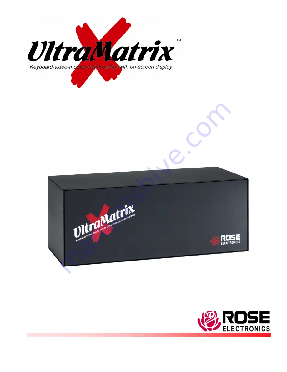 Rose electronics ULTRAMATRIX 16X Скачать руководство пользователя страница 1