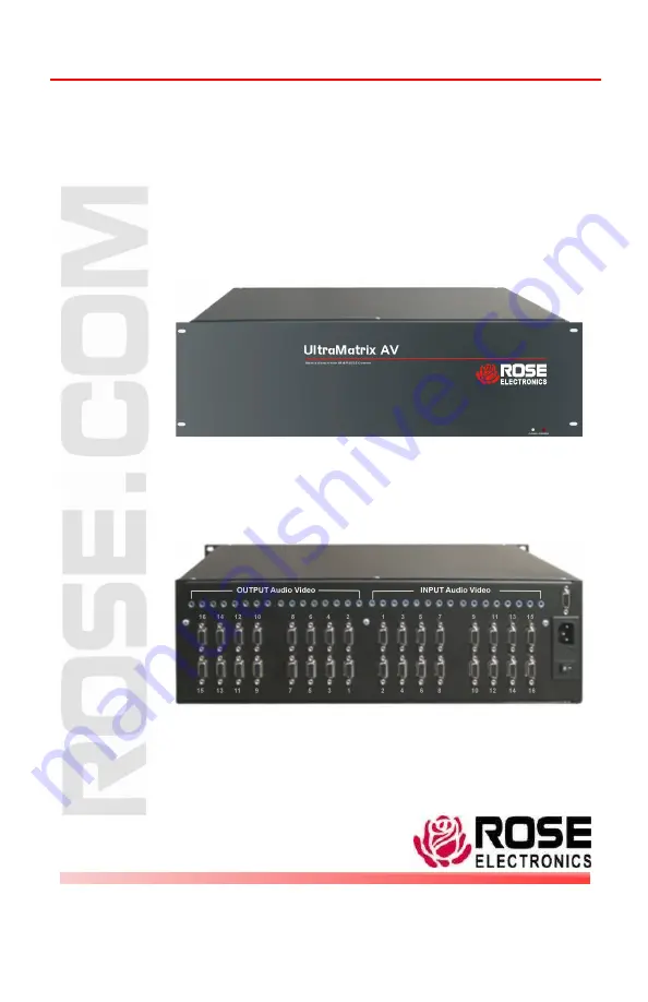 Rose electronics UltraMatrix AV Скачать руководство пользователя страница 1