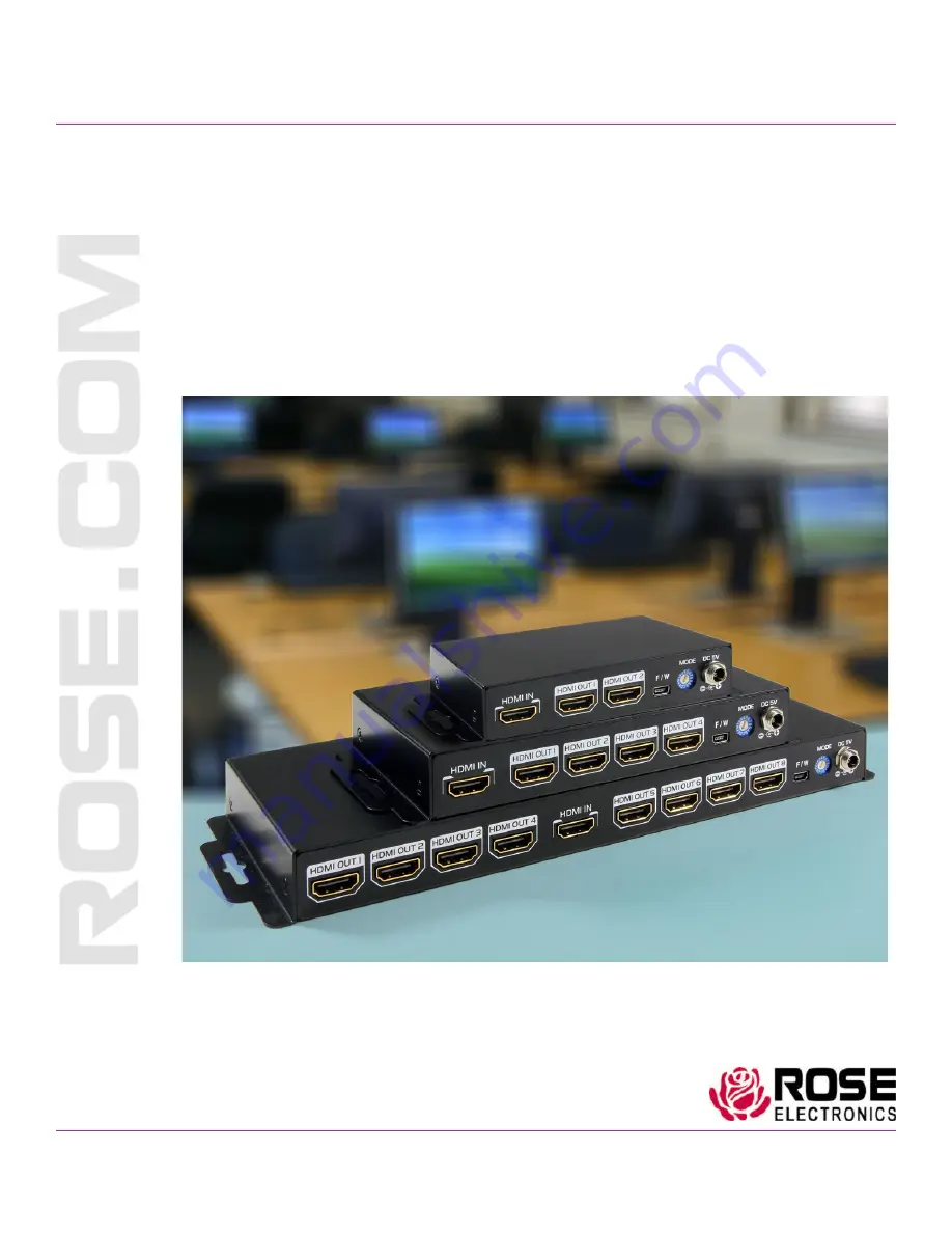 Rose electronics VideoSplitter HDMI 4K60 VSP-2xHDMI-4K60 Скачать руководство пользователя страница 1