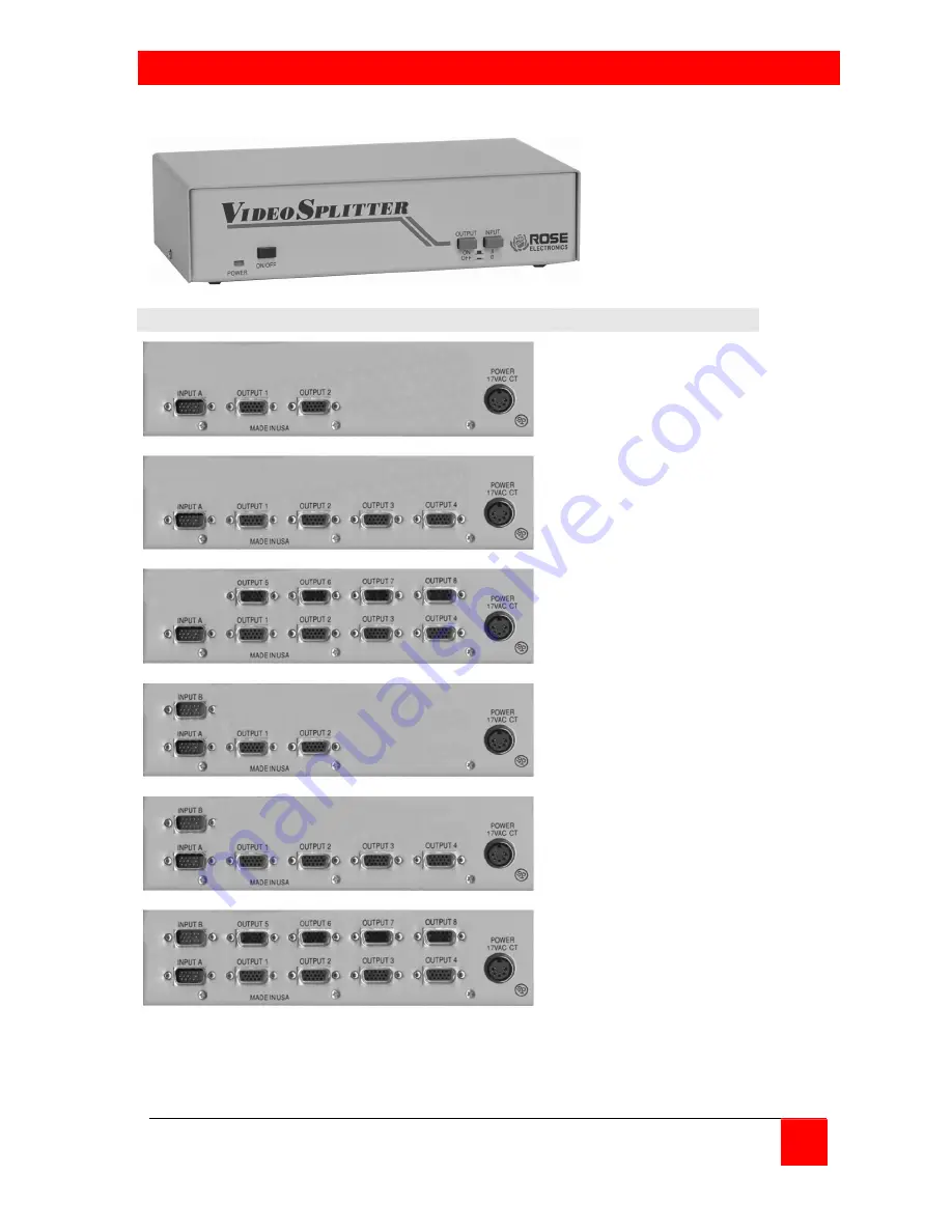 Rose electronics VSP-1X16V Скачать руководство пользователя страница 7