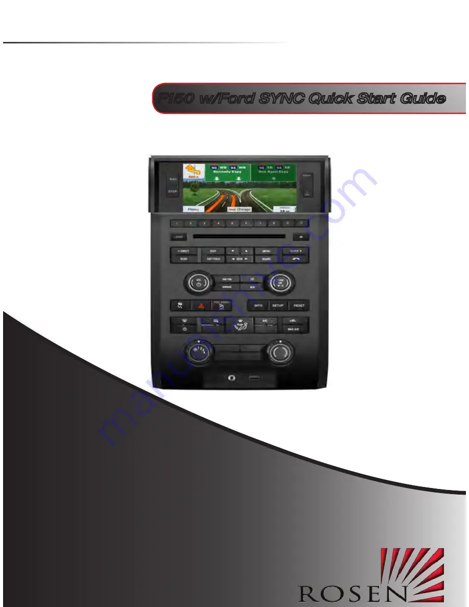 Rosen F150 w/Ford SYNC Quick Start Manual Download Page 1