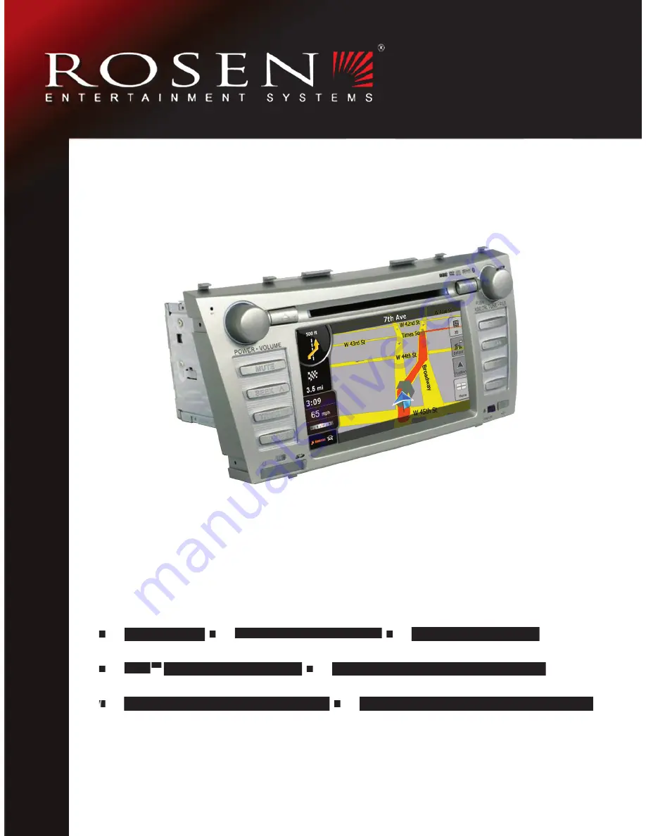 Rosen Honda Civic Navigation Quick Start Manual Download Page 1