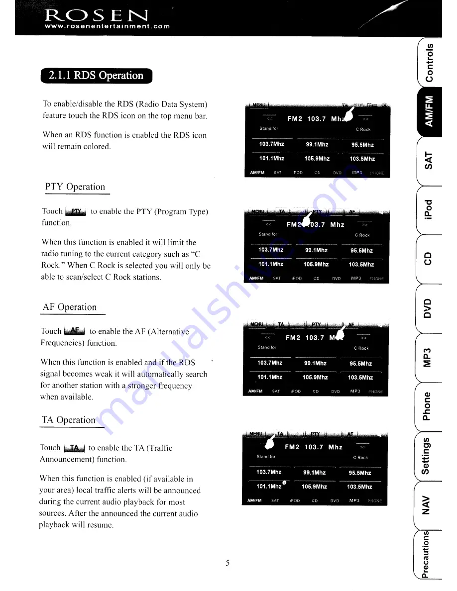 Rosen TYO860-H11 Owner'S Manual Download Page 10