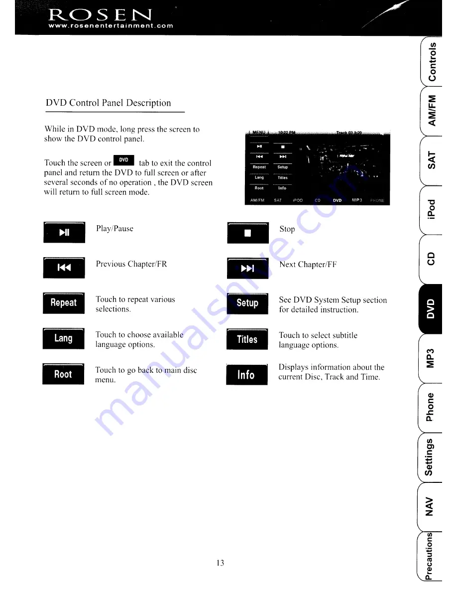 Rosen TYO860-H11 Owner'S Manual Download Page 18