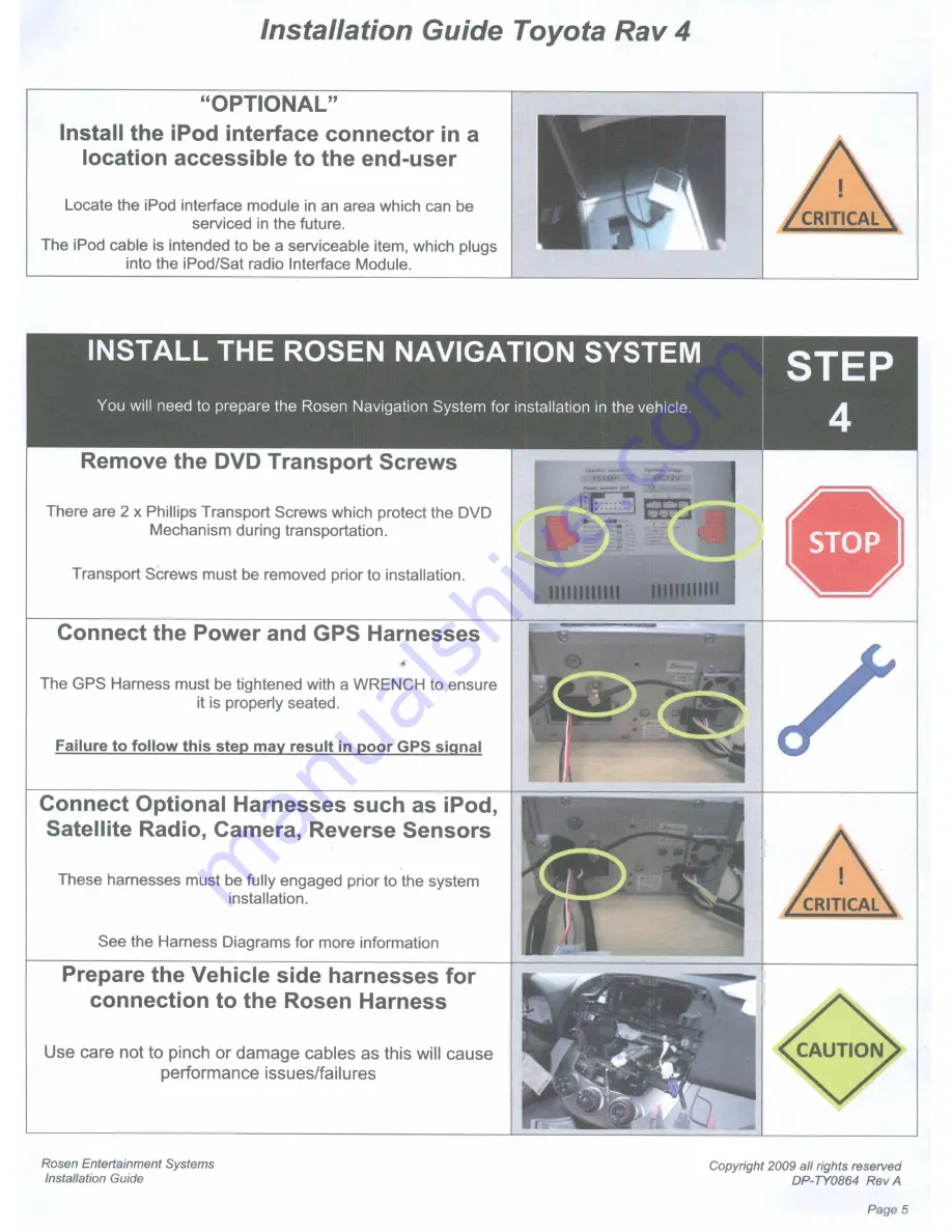 Rosen TYO860-H11 Owner'S Manual Download Page 138