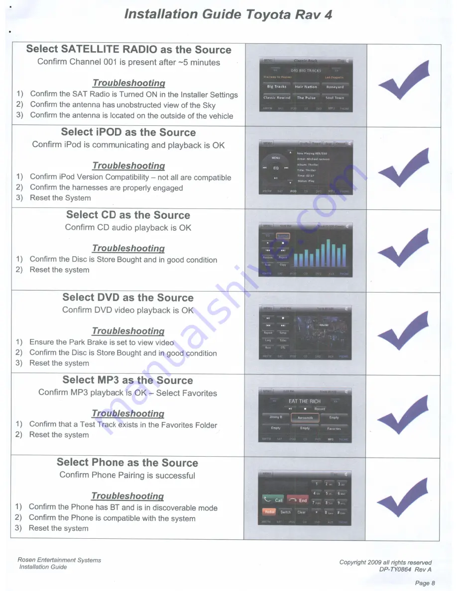 Rosen TYO860-H11 Owner'S Manual Download Page 141