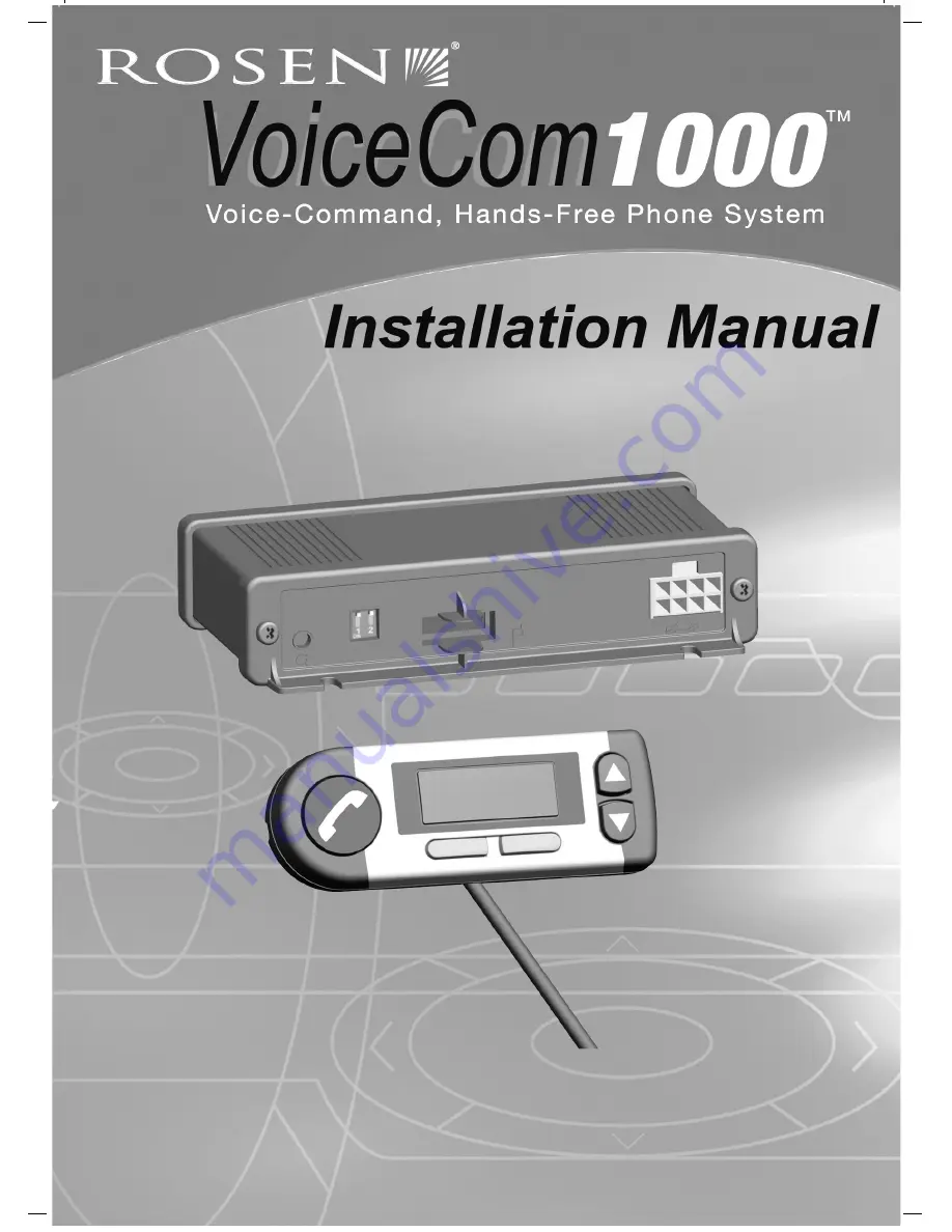 Rosen VoiceCom1000 Installation Manual Download Page 1